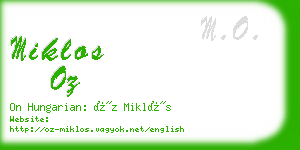 miklos oz business card